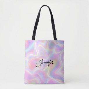 Bolsa Tote Design Girly Vibrante Pastel Holográfico em Espira