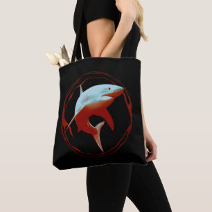 Bolsa Tote Design Gráfico de Tubarão Branco do excelente