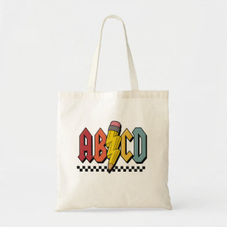 Bolsa Tote Design Gráfico Divertido do Alfabeto de Lápis ABCD