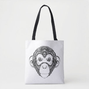 Bolsa Tote Design inspirado 2 do macaco