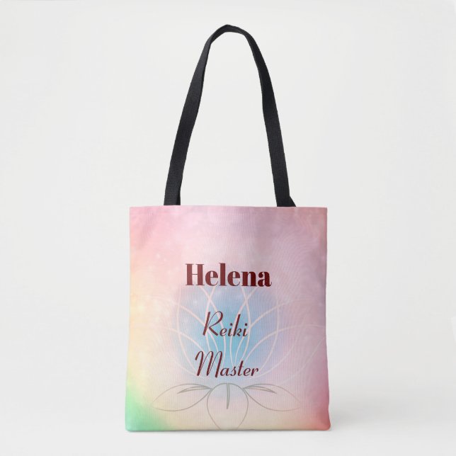 Bolsa Tote design Mestre de Reiki personalizado Bonito (Frente)