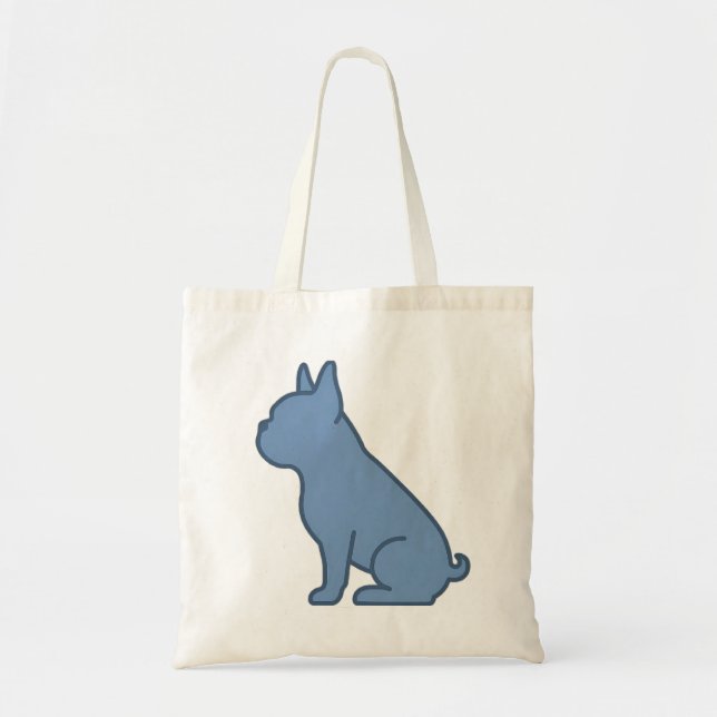 Bolsa Tote Design Minimalista de Bulldog Francês (Frente)
