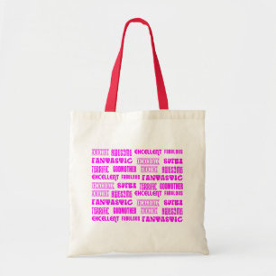 Bolsa Tote Design moderno legal para palavras do positivo das
