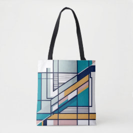 Bolsa Tote design na moda abstrato bold geométrico urbano