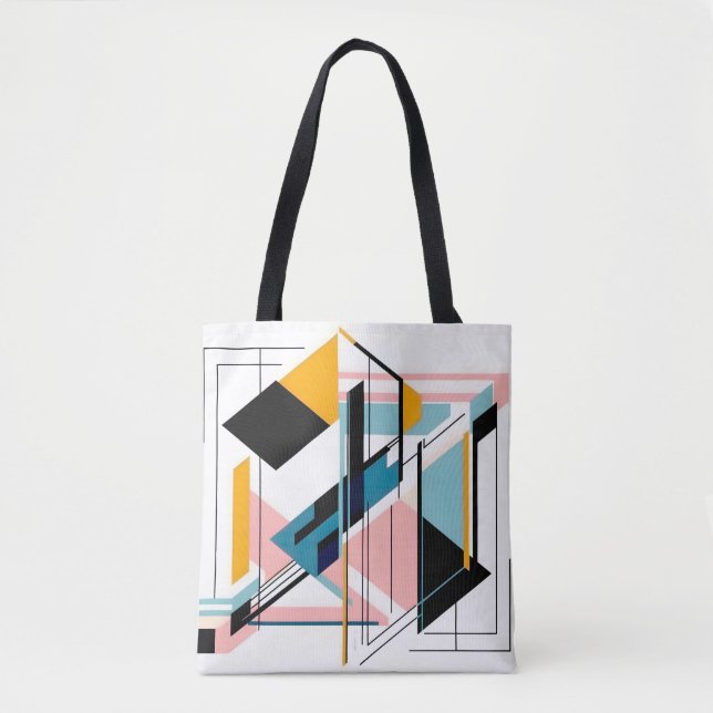 Bolsa Tote design na moda abstrato negrito, mas sutil (Frente)