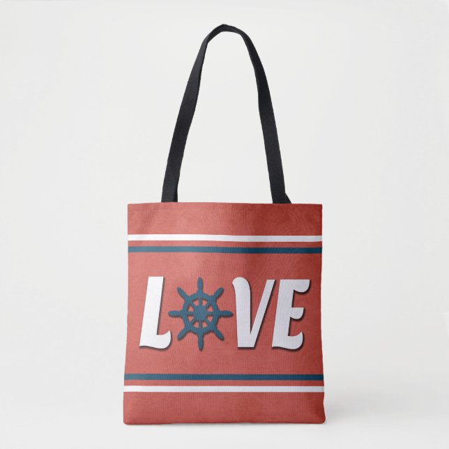 Bolsa Tote Design náutica de amor (Frente)