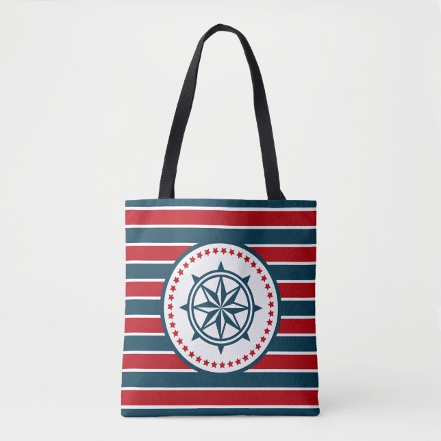 Bolsa Tote Design náutico (Frente)