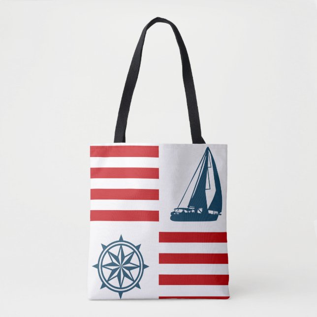 Bolsa Tote Design náutico (Frente)