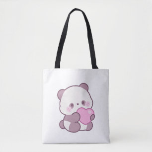 Bolsa Tote Design Panda Feliz Vibrações Simpáticas Positiva