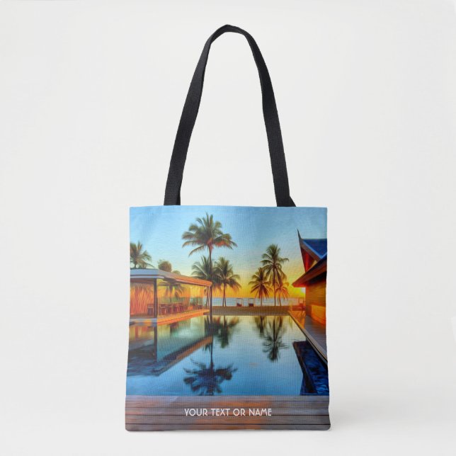 Bolsa Tote Design Personalizado Com Seu Próprio Texto E Sua F (Frente)