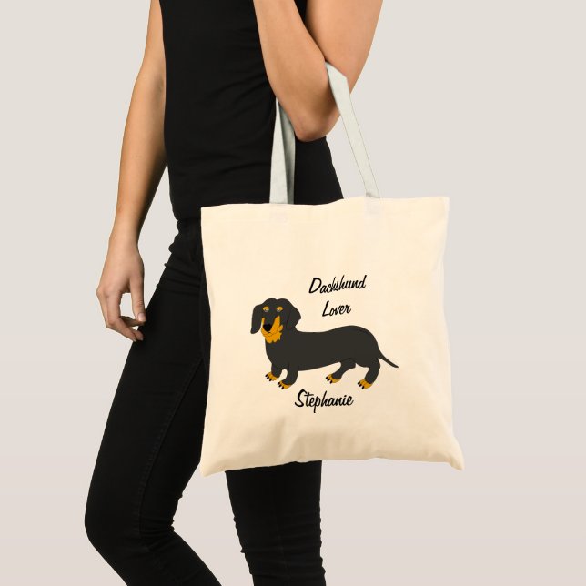 Bolsa Tote Design Personalizado de Dachshund (Frente (produto))