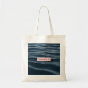 Bolsa Tote Design Personalizado de Ondas Serenas do Oceano