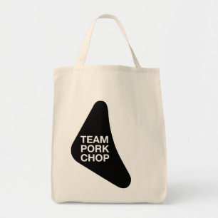 Bolsa Tote Design preto da costeleta de carne de porco