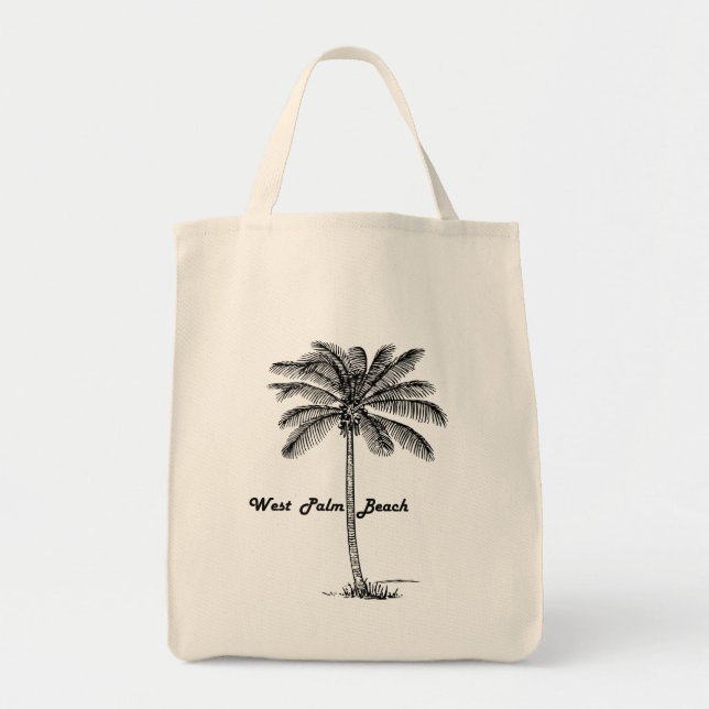 Bolsa Tote Design preto e branco de West Palm Beach & de (Frente)