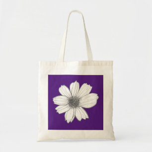 Bolsa Tote Design púrpura floral