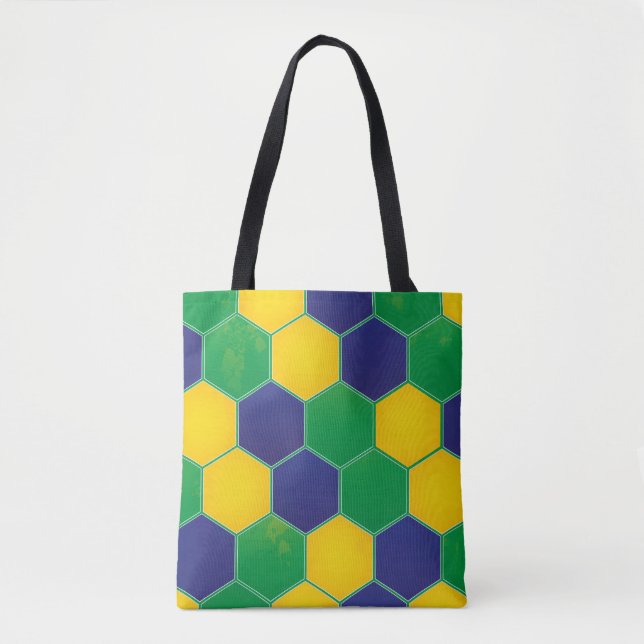 Bolsa Tote Design sextavado de Brasil (Frente)
