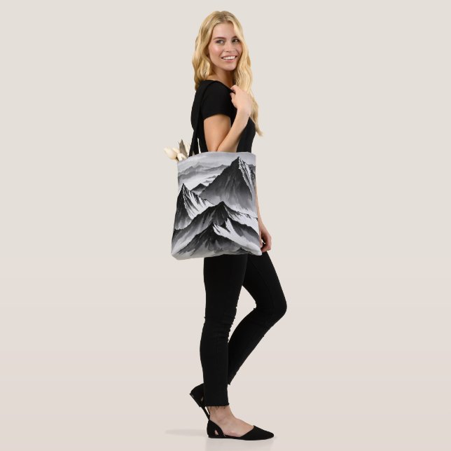 Bolsa Tote design único preto e branco (No(a) Modelo)