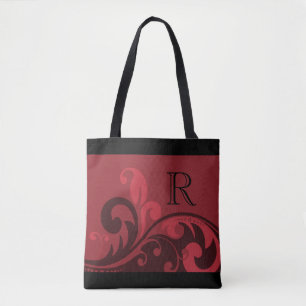 Bolsa Tote Design vermelho florescente com monograma