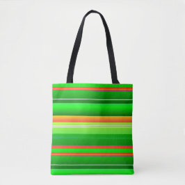 Bolsa Tote Design vermelho-natalino verde-brilhante criativo 