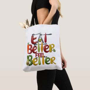 Bolsa Tote Designs Vibrantes e Saudáveis