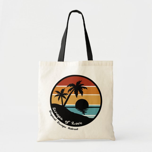 Bolsa Tote Desmanchas de Amor Retretação de Escape Tropical (Frente)