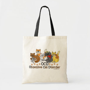 Bolsa Tote Desordem obsessiva do gato de OCD
