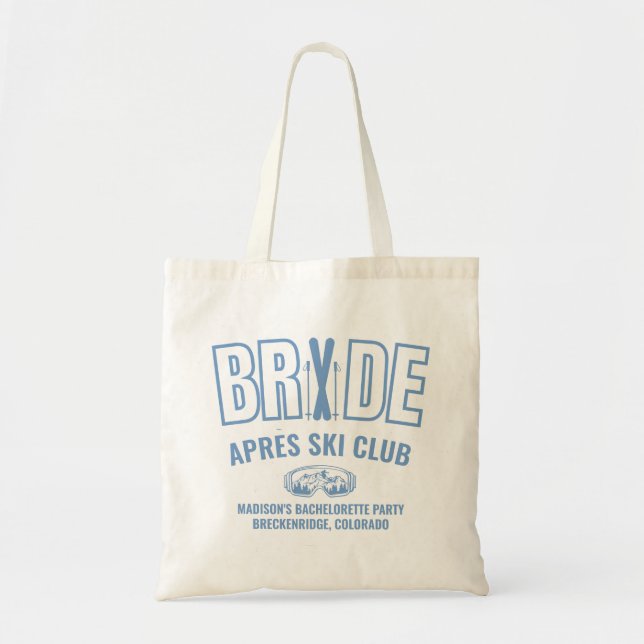 Bolsa Tote Despedida de Solteira Après Ski Azul Despedida de  (Frente)