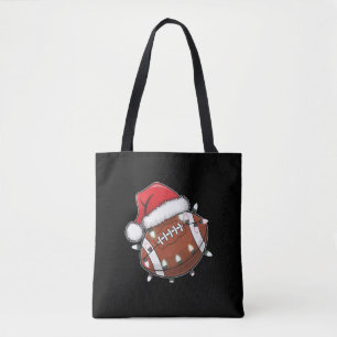 Bolsa Tote Desporto de Natal Futebol Americano Amante do Nata