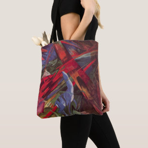 Bolsa Tote Destinos Animais de Franz Marc, Arte Cubista Vinta