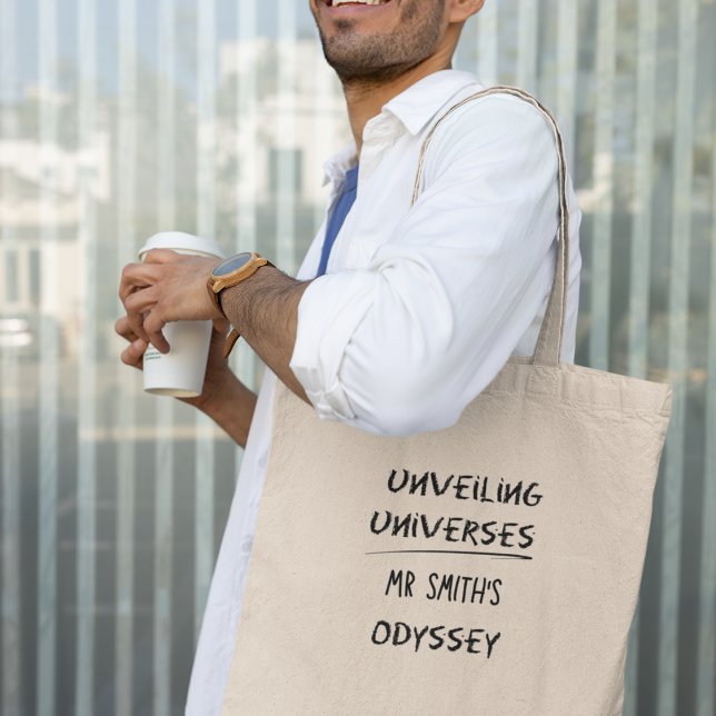Bolsa Tote Desvendar Professora Personalizada de Física Unive (Shop now and embark on your educational odyssey with flair!)