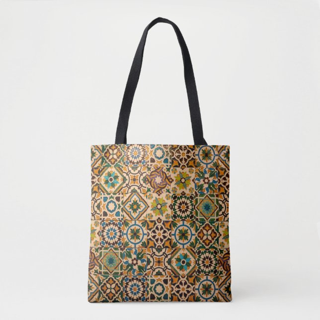Bolsa Tote Detalhe dos azulejos tradicionais (azulejos) de fa (Frente)