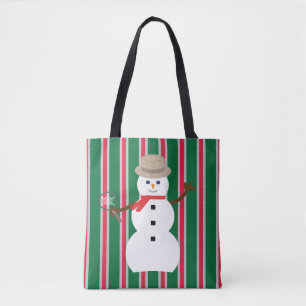 Bolsa Tote Detetive Snowman de Natal divertido e Rico