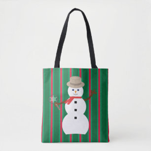 Bolsa Tote Detetive Snowman de Natal divertido e Rico