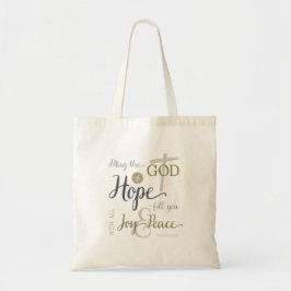 Bolsa Tote Deus da Esperança Enche-te de Alegria & Paz