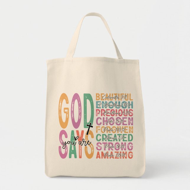 Bolsa Tote Deus Diz Que Você É O Suficiente (Frente)