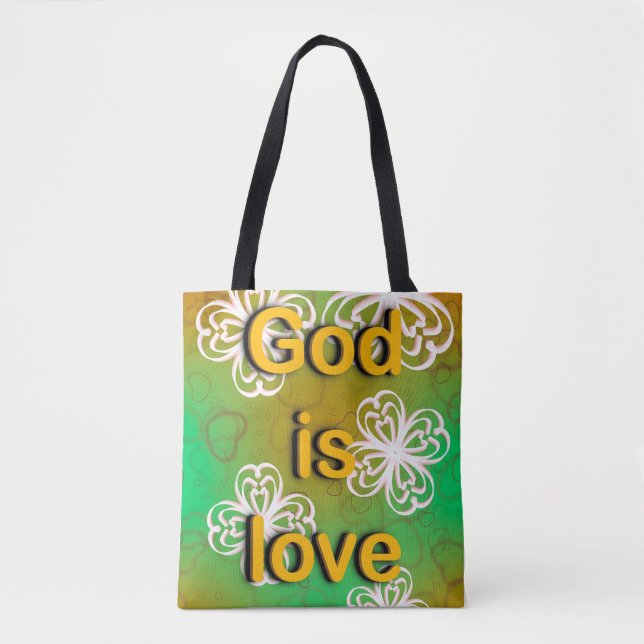 Bolsa Tote Deus é amor (Frente)