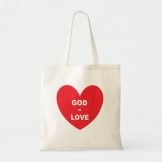 Bolsa Tote Deus É Amor Coração Vermelho