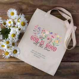 Bolsa Tote Deus é Boa Bíblia Costume na Escola Doméstica