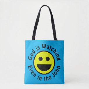 Bolsa Tote Deus está assistindo