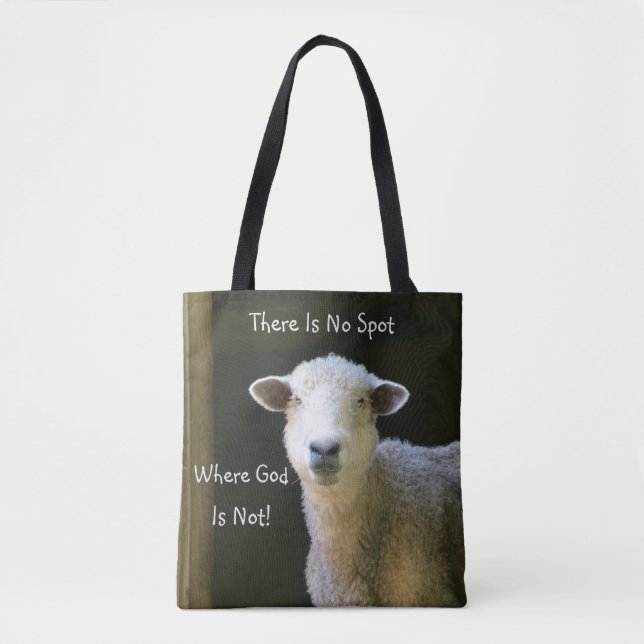 Bolsa Tote Deus Está Em Todo Lugar Ovino (Frente)
