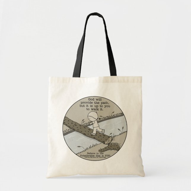 Bolsa Tote Deus fornece um caminho (Frente)