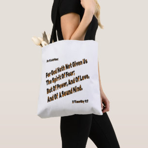 Bolsa Tote Deus Hath Não Nos Deu O Espírito Do Medo