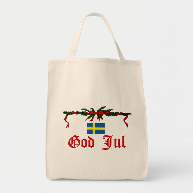 Bolsa Tote Deus sueco julho (Feliz Natal) (Frente)