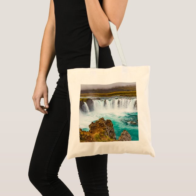 Bolsa Tote Deusa-cascata, Islândia (Frente (produto))