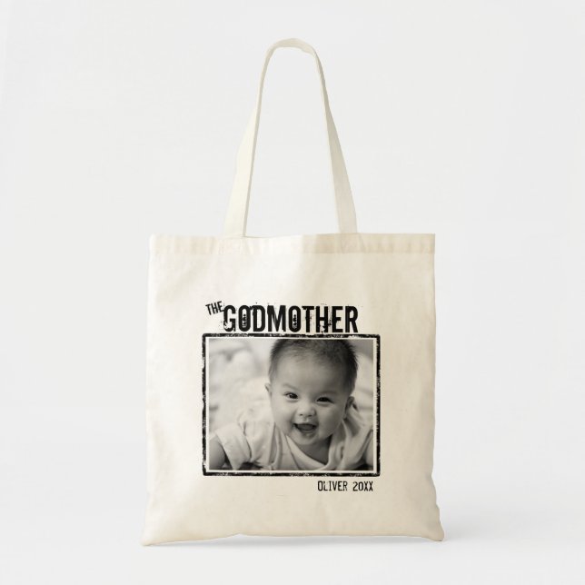 Bolsa Tote DeusMãe | Foto personalizada e nome (Frente)