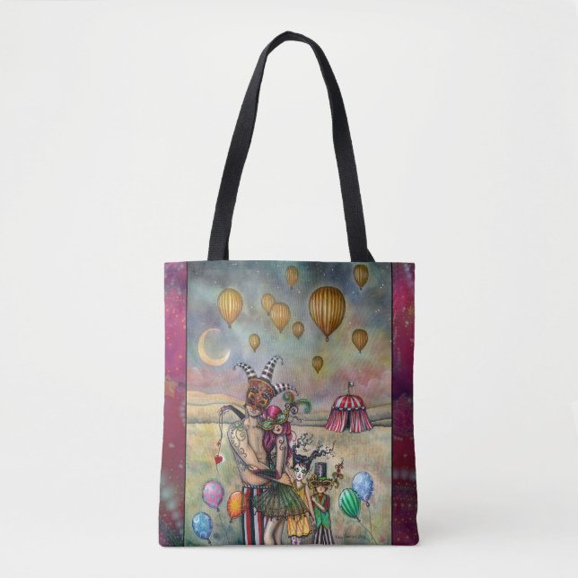 Bolsa Tote Dez de Copas Tarot Arte Fantasia por Molly Harriso (Frente)