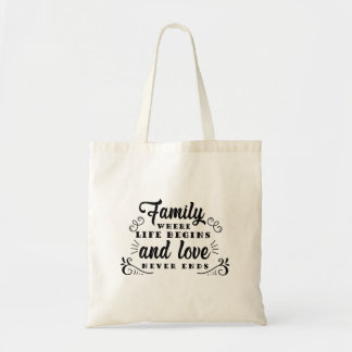 Bolsa Tote Dia da Amizade a vida familiar começa