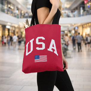 Bolsa Tote Dia da Independência Patriótico Bandeira Americana