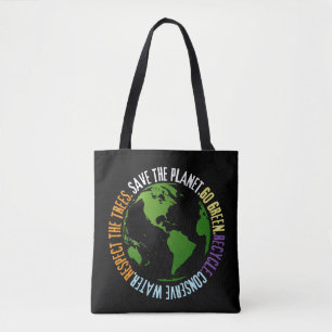 Bolsa Tote Dia da Terra Salve o planeta Vai Verde
