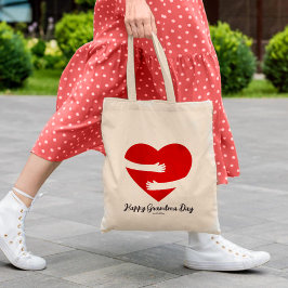Bolsa Tote Dia da vovó de coração vermelho Tote Bag